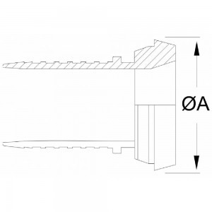 Stainless steel cone with hose connection