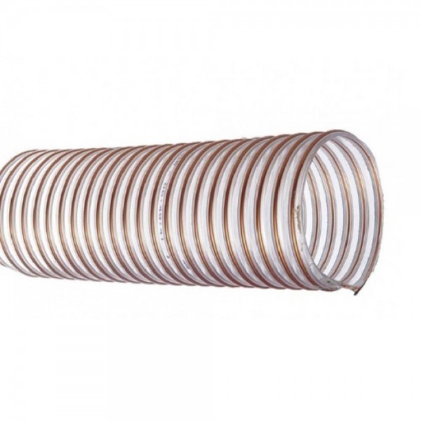 180 hose for abrasive materials, for transportation of complex materials - sand, gravel, grain. Loading and transport hose for glass works, mine processing, steel mills, quarries, ships and docks, cement works. Protective hose against mechanical pressure.