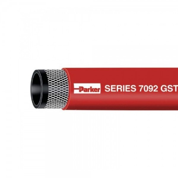 16 Parker pressure hose is designed for transporting air, water, small chemicals, liquid fertilizers and other liquids.