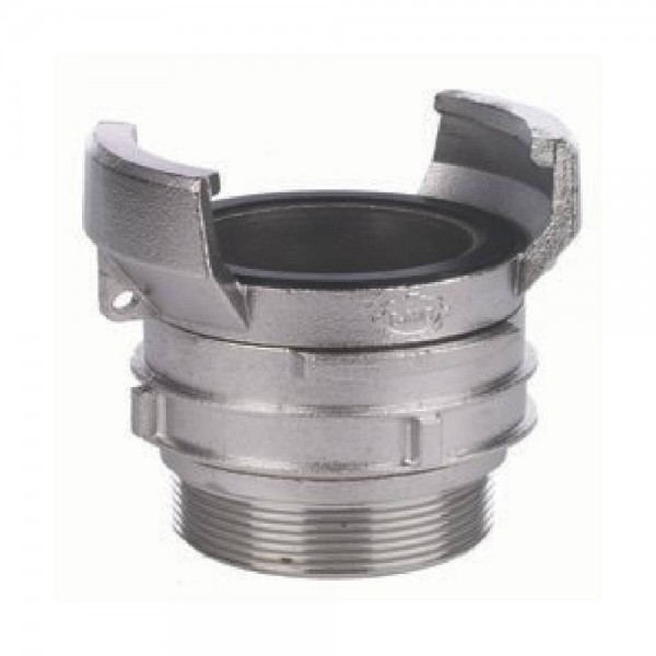 Guillemin coupling BSP Male thread. Mainly used for tanker trucks, silos in industry and agriculture (mainly in BeNeLux). Couplings made of stainless steel , aluminium or polypropylene.