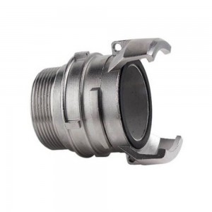 Guillemin coupling BSP Male thread. Mainly used for tanker trucks, silos in industry and agriculture (mainly in BeNeLux). Couplings made of stainless steel , aluminium or polypropylene.