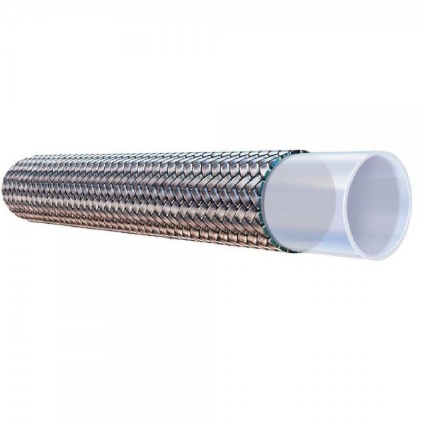 16 works with pressed nozzles. The hose is used to transport steam, grease and various chemicals.
